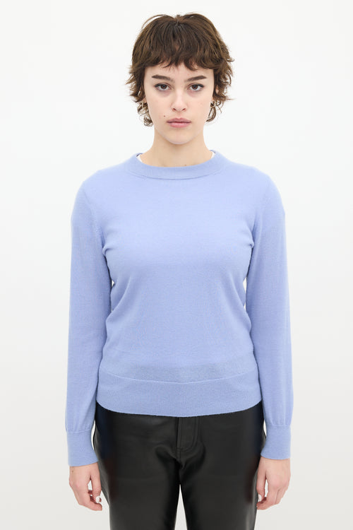 Zimmermann Blue Cashmere Round Neck Sweater