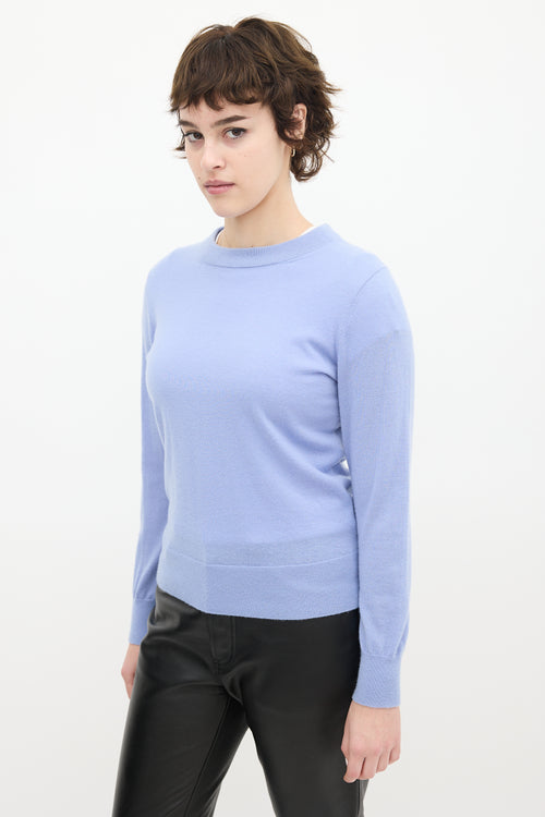 Zimmermann Blue Cashmere Round Neck Sweater