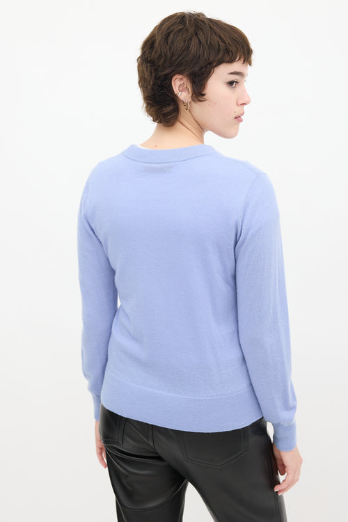 Zimmermann Blue Cashmere Round Neck Sweater