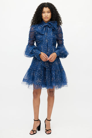 Zimmermann Blue Tulle Star Dress