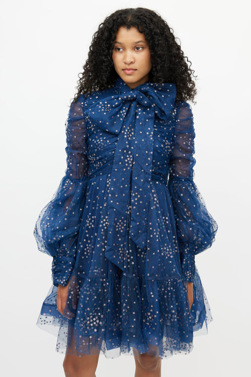 Zimmermann Blue Tulle Star Dress