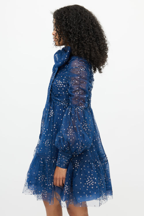 Zimmermann Blue Tulle Star Dress