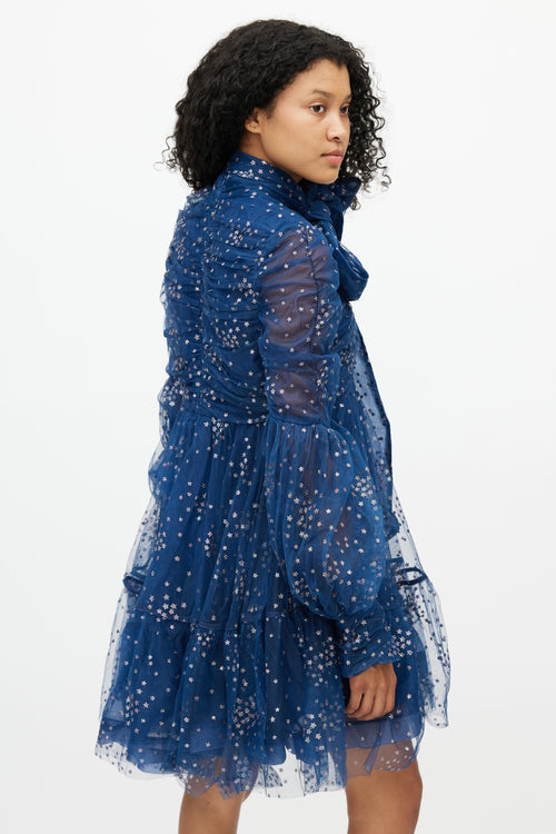 Zimmermann Blue Tulle Star Dress