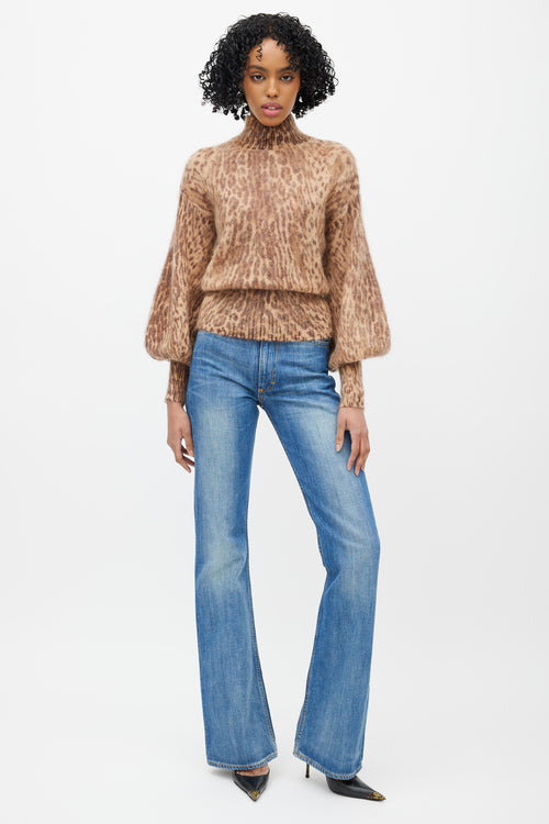 Zimmermann Brown Mohair Patterned Sweater