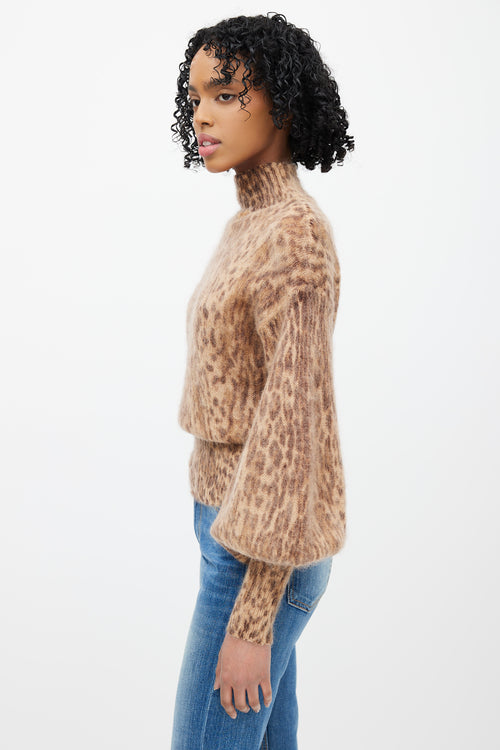 Zimmermann Brown Mohair Patterned Sweater