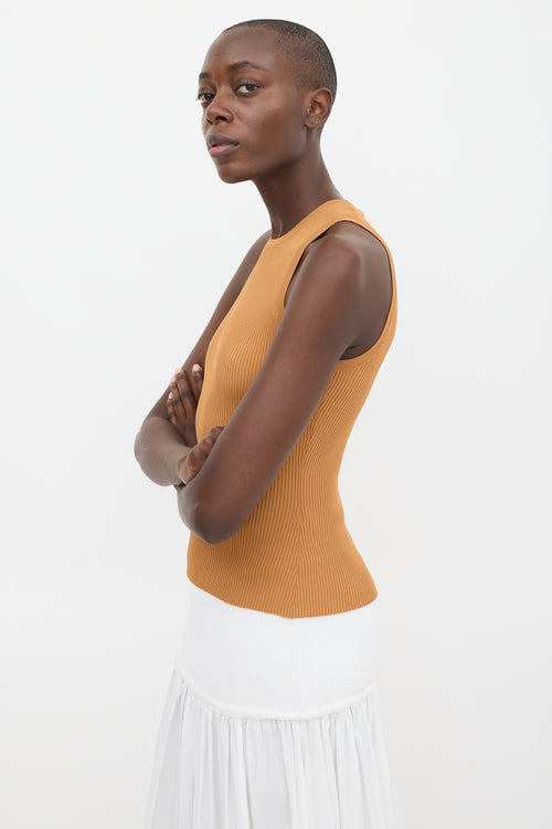 Zimmermann Brown Ribbed Tank Top