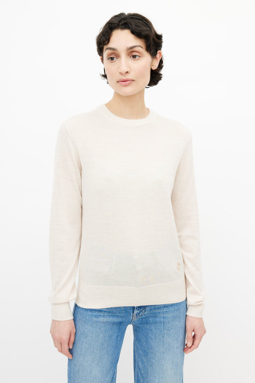 Zimmermann Cream Cashmere Knit Sweater