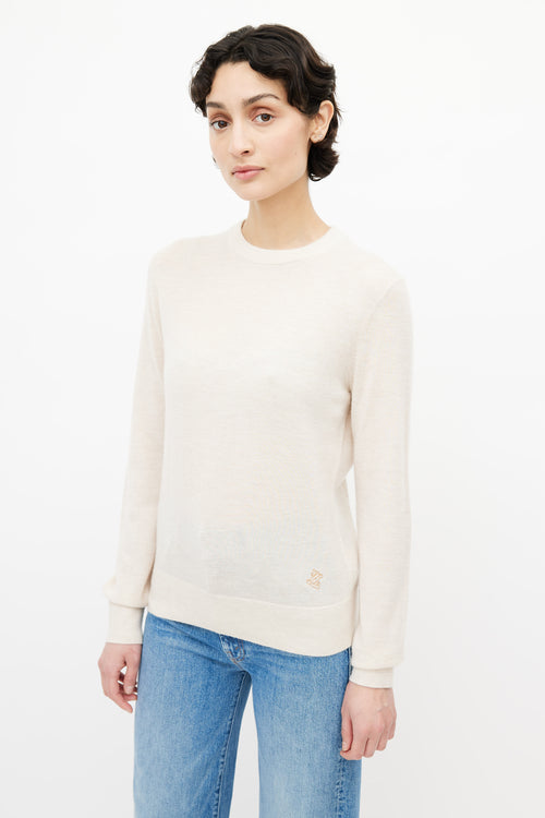 Zimmermann Cream Cashmere Knit Sweater