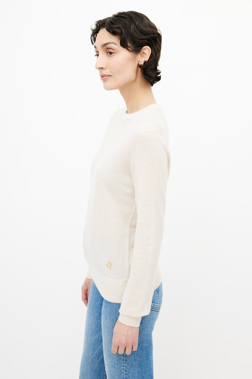 Zimmermann Cream Cashmere Knit Sweater