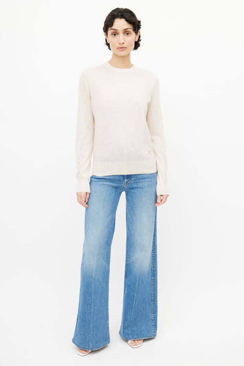 Zimmermann Cream Cashmere Knit Sweater