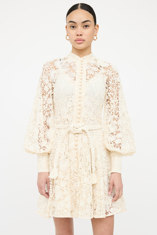 Zimmermann Lace Button Up Dress