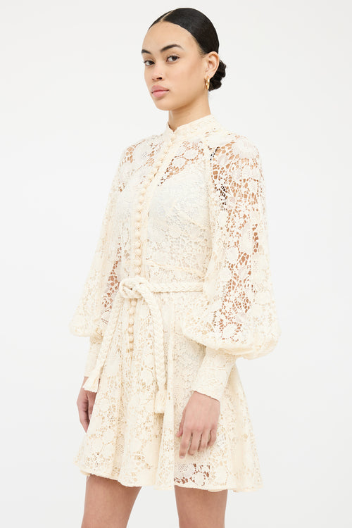 Zimmermann Lace Button Up Dress