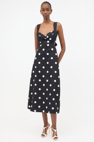 Zimmermann Linen Polka Dot Crush Dress