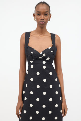 Zimmermann Linen Polka Dot Crush Dress