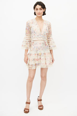 Zimmermann Multicolour Floral Eyelet Laelia Dress