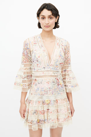 Zimmermann Multicolour Floral Eyelet Laelia Dress