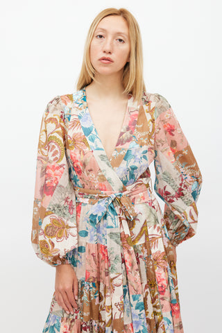 Zimmermann Multicolour Floral Patchwork Cassia Dress