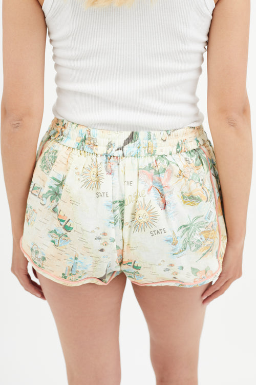 Zimmermann Multicolour Kirra Queensland Print Short