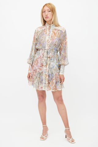 Zimmermann Multicolour Lucky Bound Belted Dress