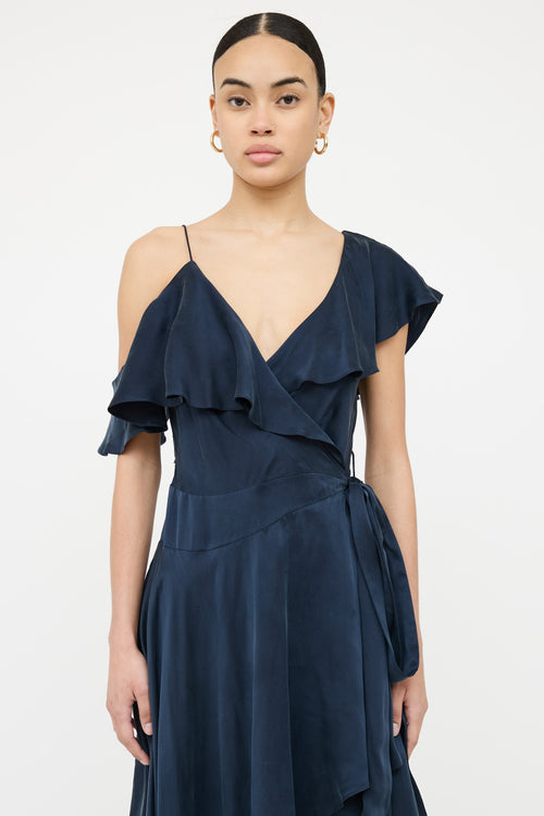 Zimmermann Silk Ruffled Wrap Dress