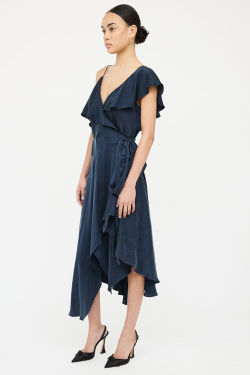 Zimmermann Silk Ruffled Wrap Dress