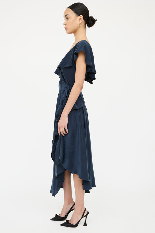 Zimmermann Silk Ruffled Wrap Dress