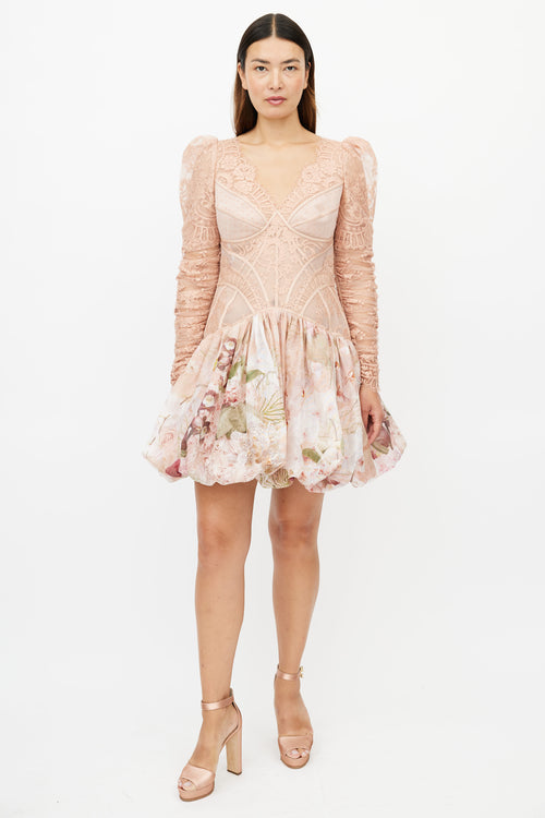 Zimmermann Pink Dancer Lace Dress