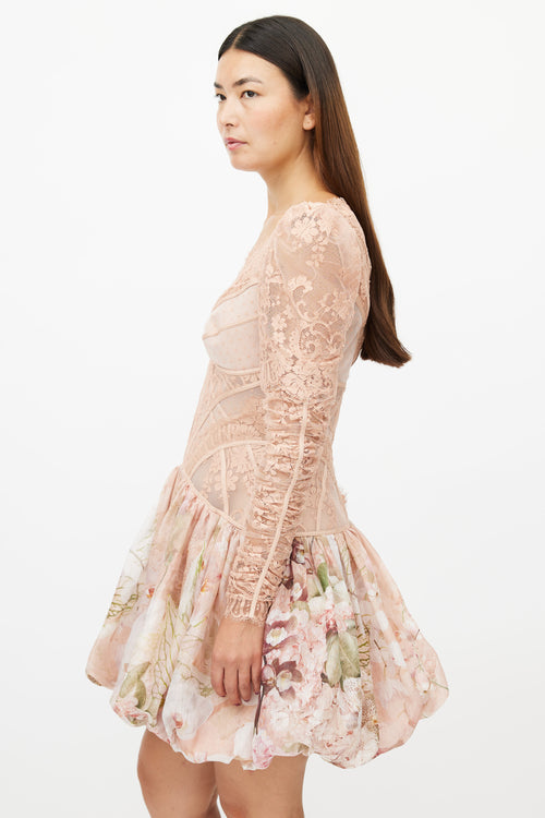 Zimmermann Pink Dancer Lace Dress