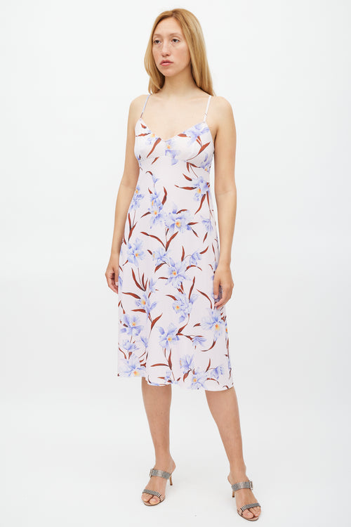 Zimmermann Pink 
Multicolour Floral Slip Dress