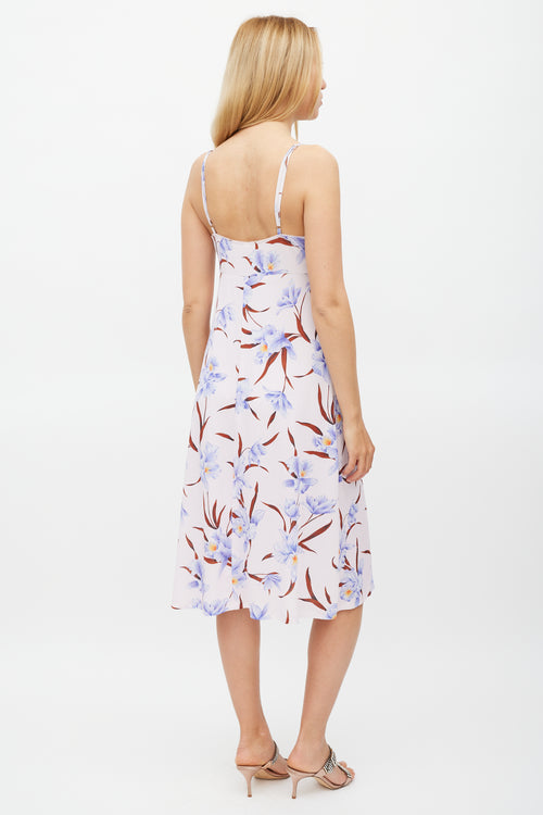 Zimmermann Pink 
Multicolour Floral Slip Dress