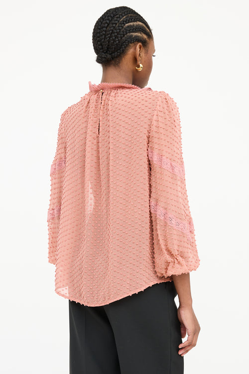 Zimmermann Sheer Ruffle Embellished Blouse