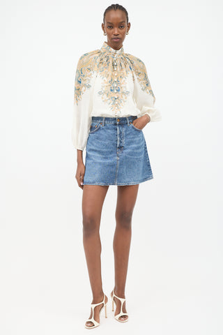 Zimmermann Ramie Paisley Freja Blouse