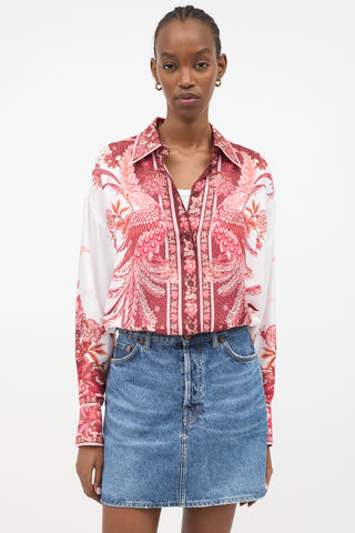 Zimmermann Silk Wavelength Placement Printed Shirt