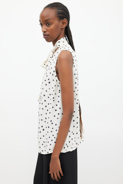 Zimmermann White 
Black Silk Dots Blouse