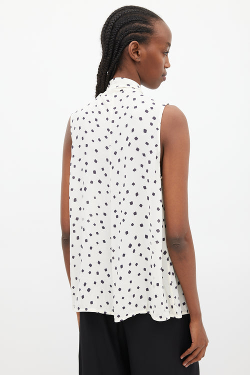 Zimmermann White 
Black Silk Dots Blouse