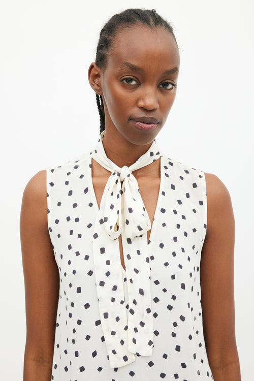 Zimmermann White 
Black Silk Dots Blouse