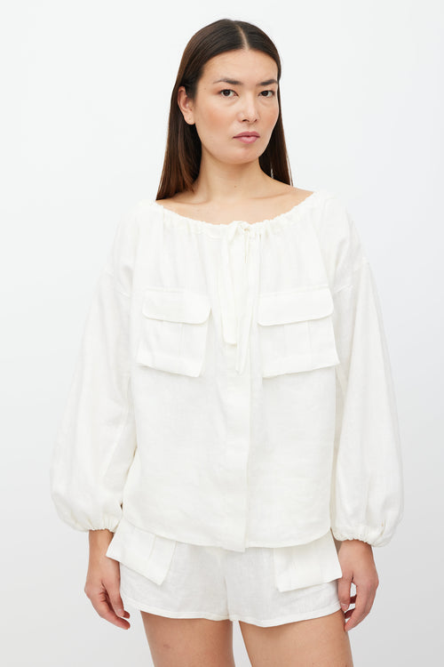 Zimmermann White Linen Co-Ord Set