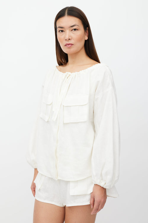 Zimmermann White Linen Co-Ord Set