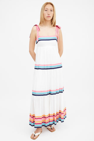 Zimmermann White 
Multi Lulu Ribbon Tiered Dress