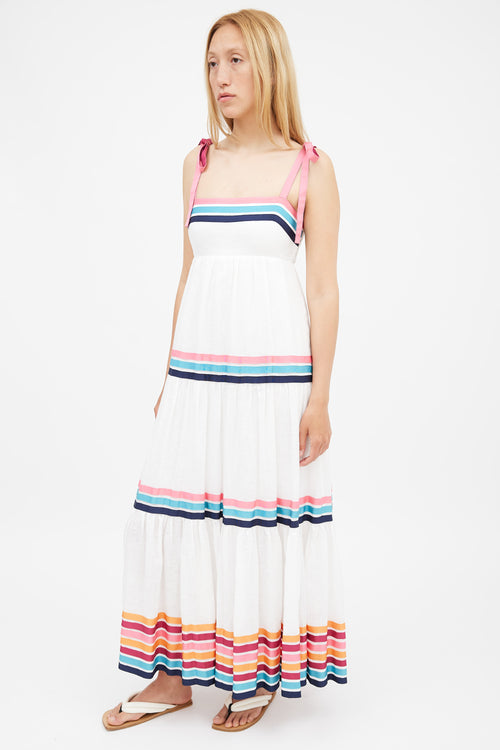 Zimmermann White 
Multi Lulu Ribbon Tiered Dress