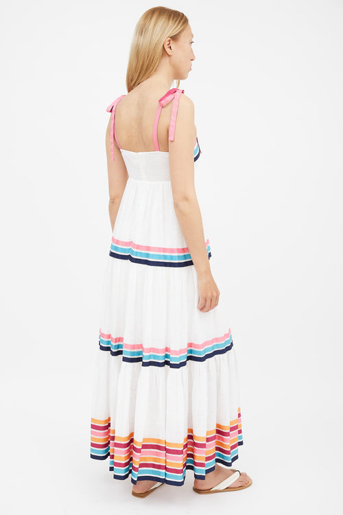 Zimmermann White 
Multi Lulu Ribbon Tiered Dress