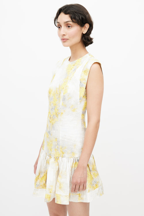 Zimmermann Yellow 
White Botanica Flounce Dress