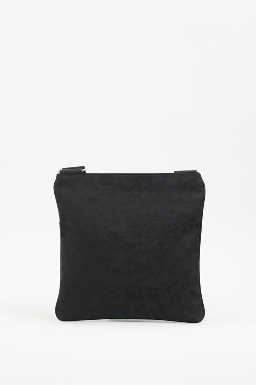 Alexander McQueen Black Canvas Skull Crossbody Bag