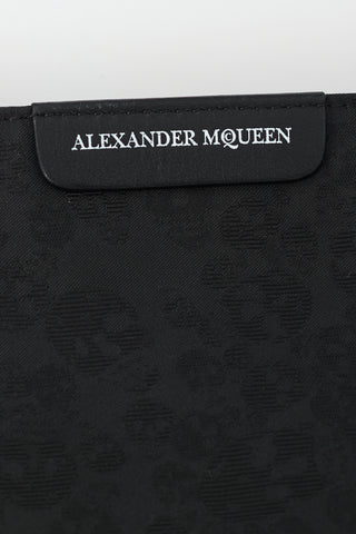 Alexander McQueen Black Canvas Skull Crossbody Bag