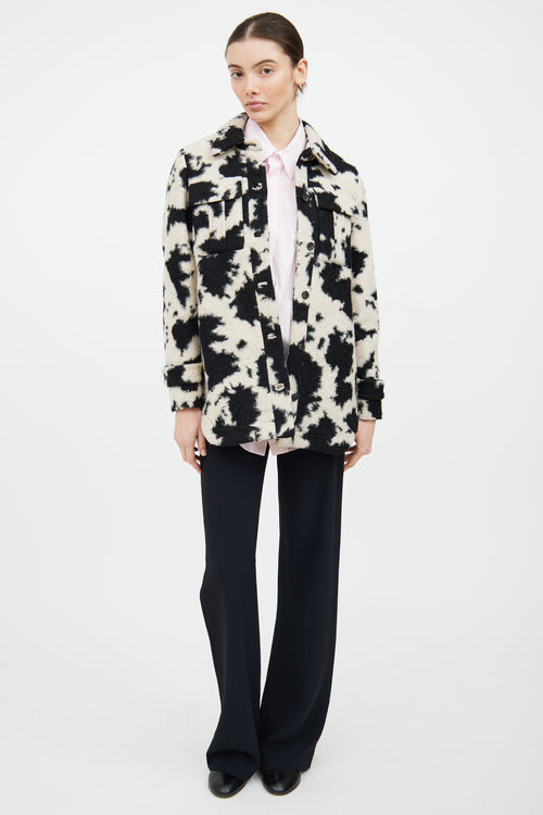 All Saints Black 
White Patterned Jacket