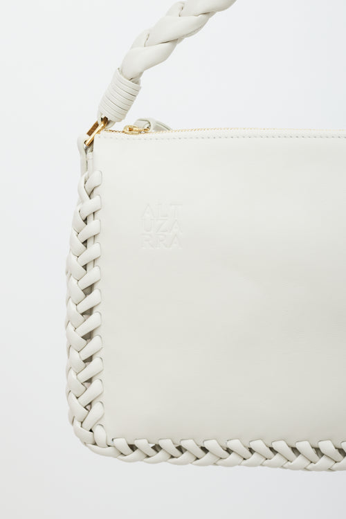 Altuzarra Grey Leather Braided Bag