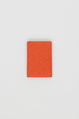 Bottega Veneta Orange Leather Bi-Fold Cardholder