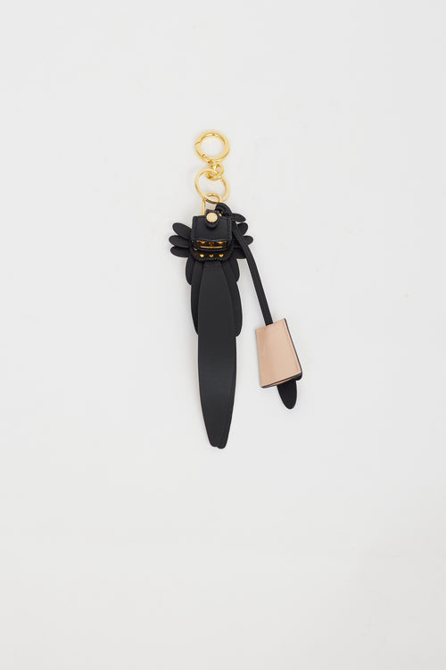 Burberry Gold 
Black Owl Keychain