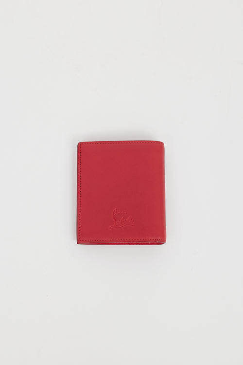 Christian Louboutin Red Leather Spike Wallet