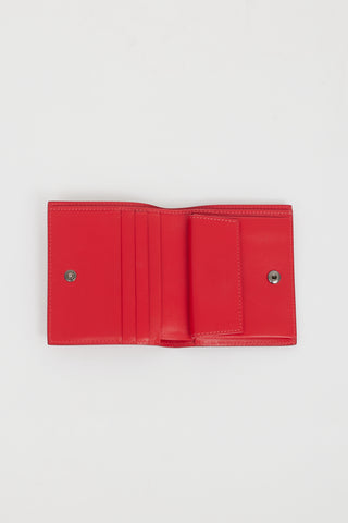 Christian Louboutin Red Leather Spike Wallet